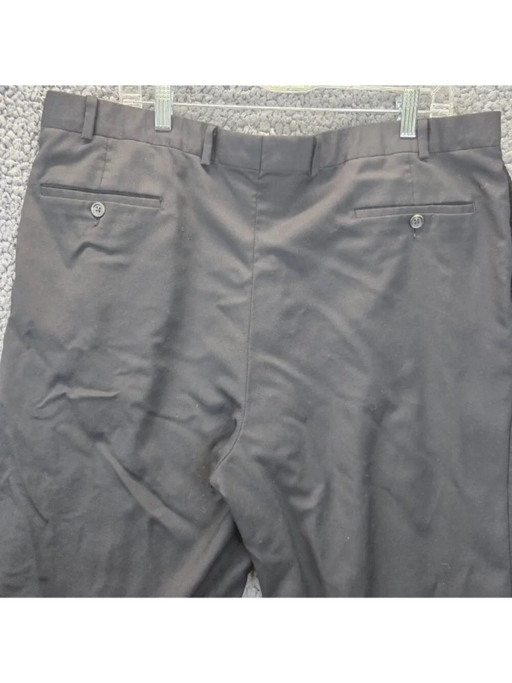 Vintage 90s Lauren Ralph Lauren 42 Total Comfort Pleated Wool Dress Pants Black